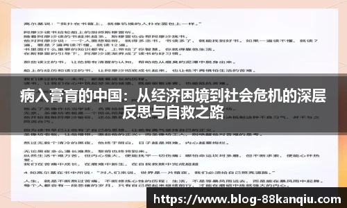 病入膏肓的中国：从经济困境到社会危机的深层反思与自救之路