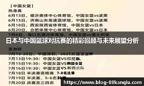 日本与中国篮球对抗赛的精彩回顾与未来展望分析